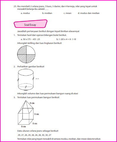 kunci jawaban matematka kelas 6