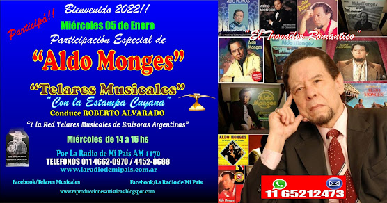 ALDO MONGES en TELARES MUSICALES!! Participa!!