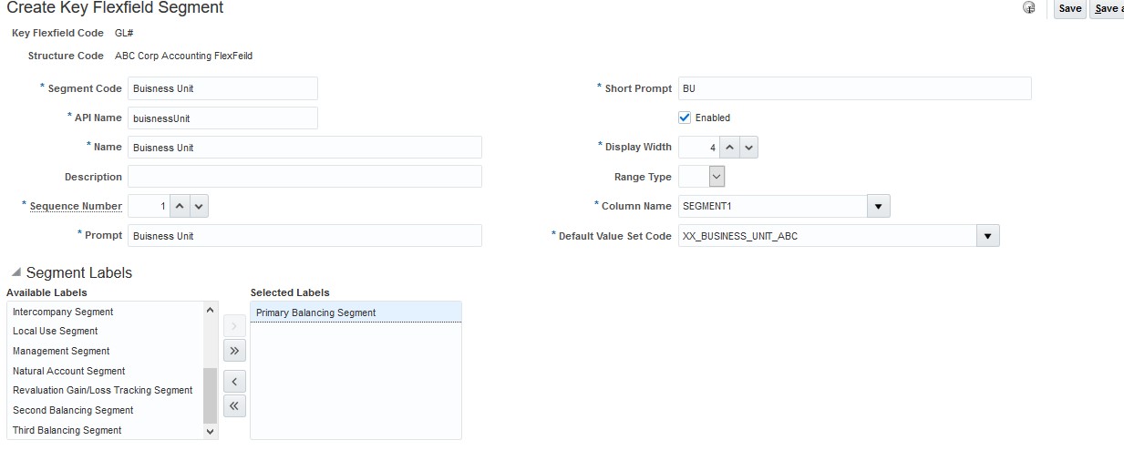 Chart Of Accounts Value Sets In Oracle Fusion 