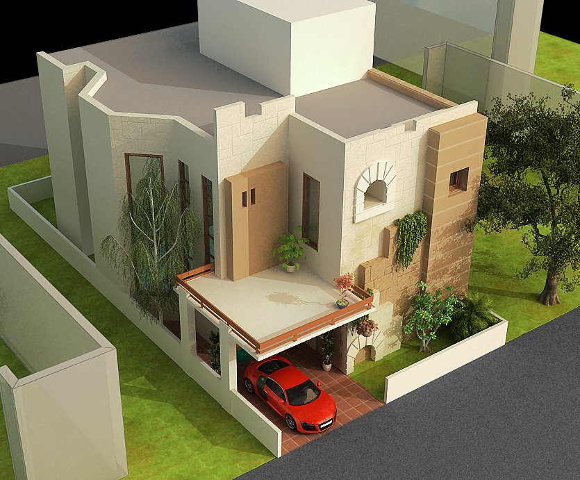 3D Home Design & Front Elevation