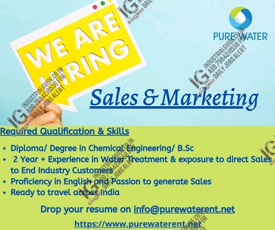 Pure Water Jobs for Sales & Marketing apply now