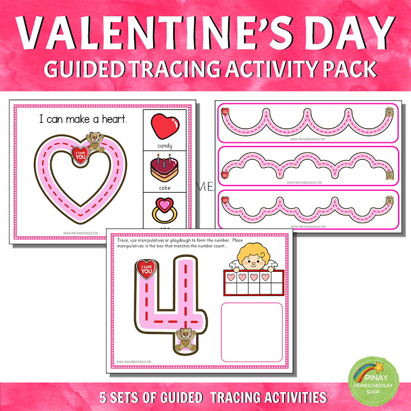 Valentines Day Guided Tracing Activity Pack