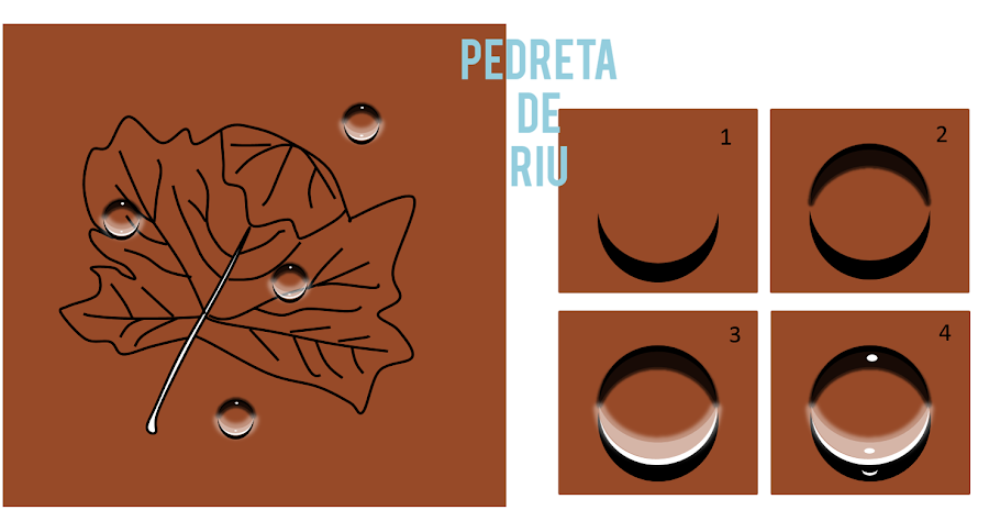 COMO PINTAR PIEDRAS CON HOJA SECA Y GOTAS DE AGUA PASO A PASO