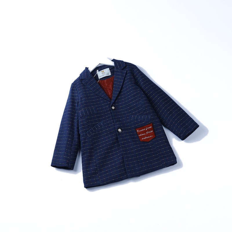 Áo Blazers Bé Trai Nỉ Tay Dài Sọc Ngang - BELDINO 158297 3 4 112