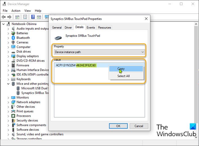 Modifier le sens de défilement du trackpad Mac dans Windows 10 Dual Boot setup-1