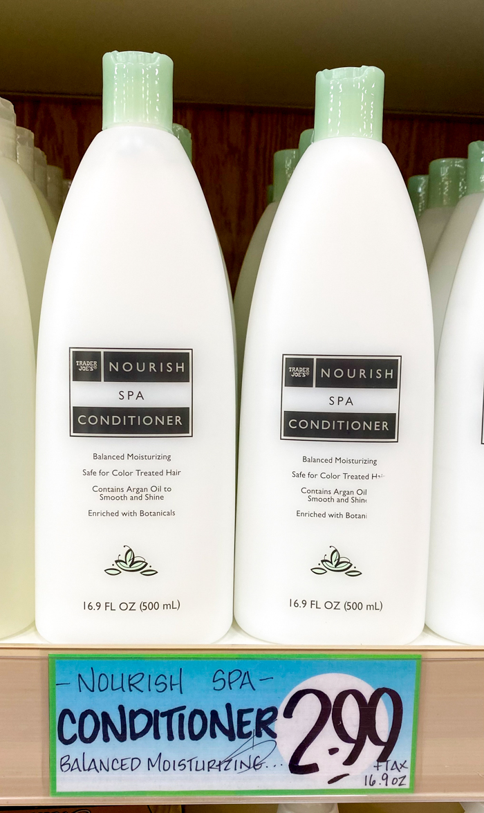 Trader Joe's Nourish Spa Conditioner Review Sweet on Trader Joe's