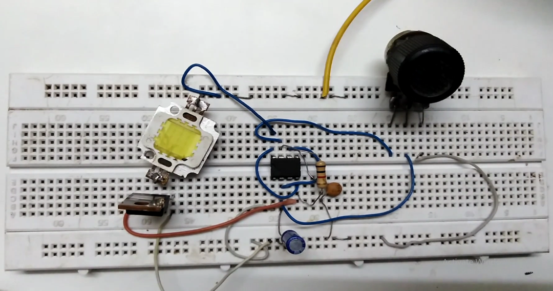 High Power LED Flasher circuit diagram 10 WATT LED