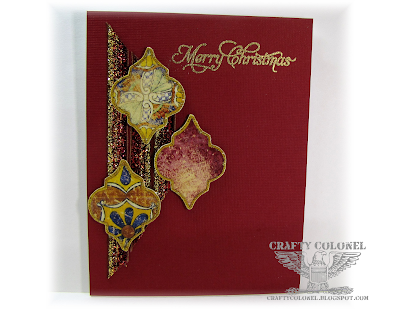 Crafty Colonel Donna Nuce for Club Scrap Moroccan Spice Blog Hop, Christmas Card,