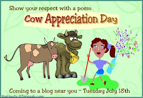 Humorous poetry in honor of Cow Appreciation Day. | www.BakingInATornado,com | #poem #poetry #MyGraphics