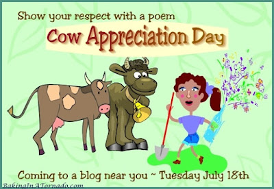 Humorous poetry in honor of Cow Appreciation Day. | www.BakingInATornado,com | #poem #poetry #MyGraphics