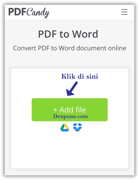 Mengubah pdf ke word dengan PDFcandy