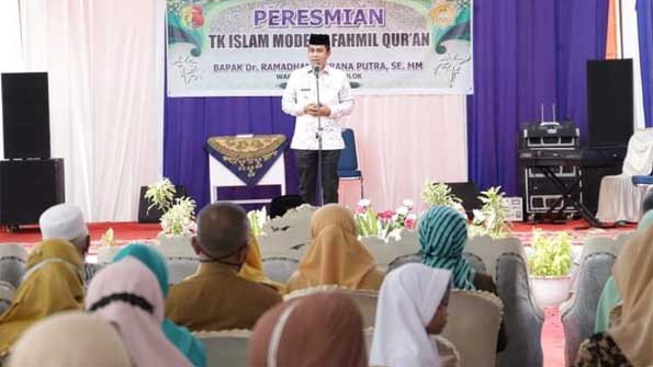 Wawako Solok Resmikan TK Islam Modern Fahmil Quran