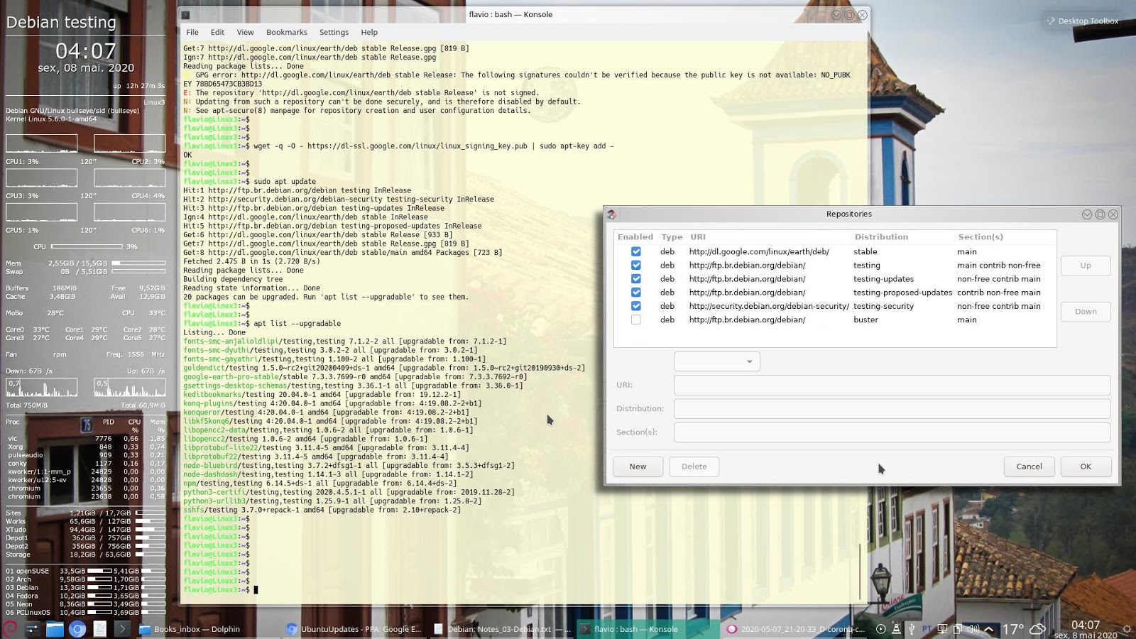 Byteria Debian testing install, config