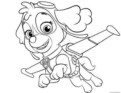 Paw Patrol Coloring Page for Kids of a Cute Cartoon Colour Drawing HD Wallpaper