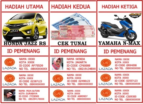 PEMENANG UNDIAN LAZADA 2021 PEMENANG UNDIAN LAZADA 2021