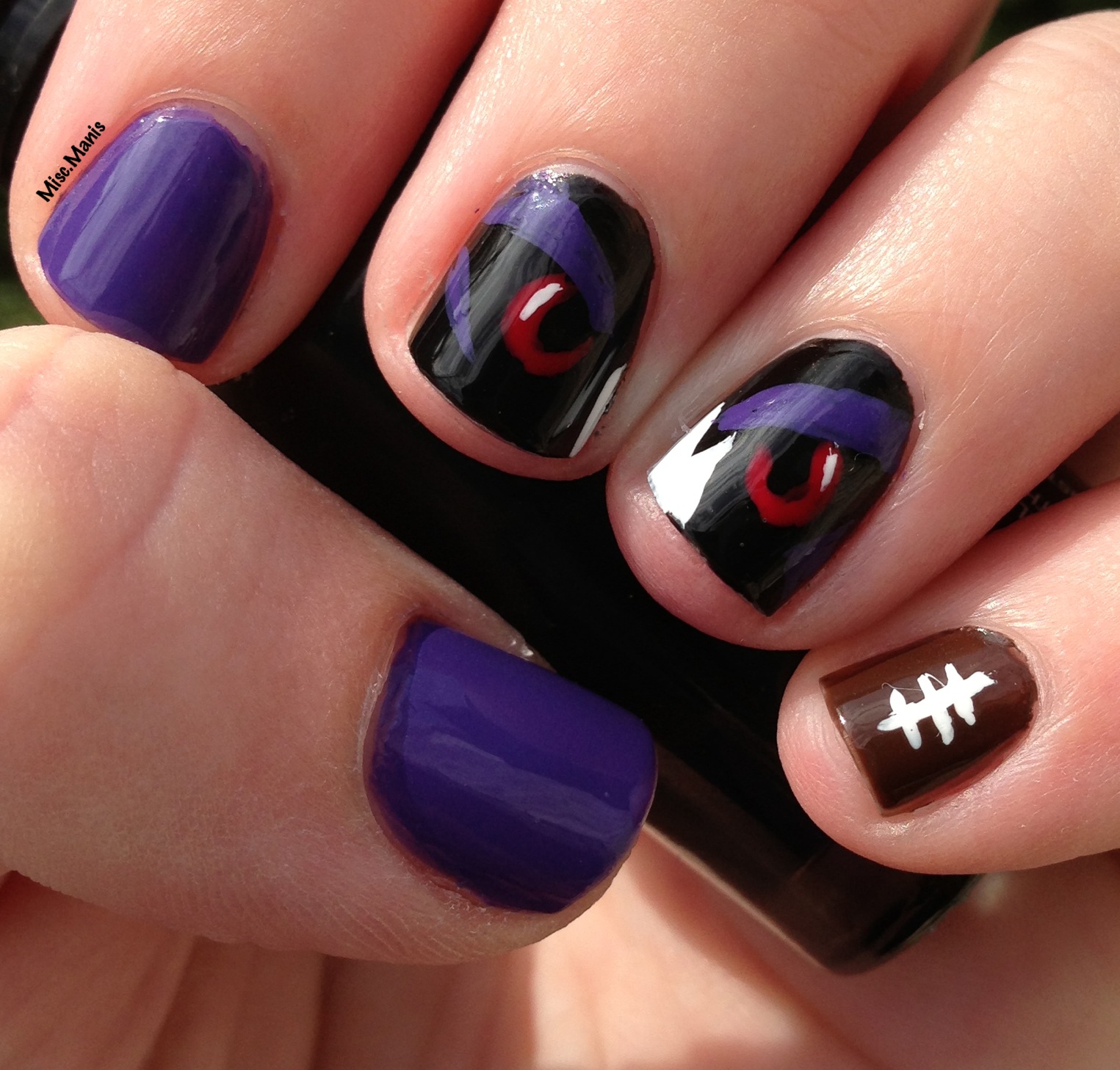 Miscellaneous Manicures Baltimore Ravens Nails Playoffs Week 2