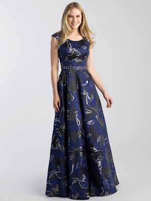 Scoop Neckline Prom Dress by Madison James Black navy color