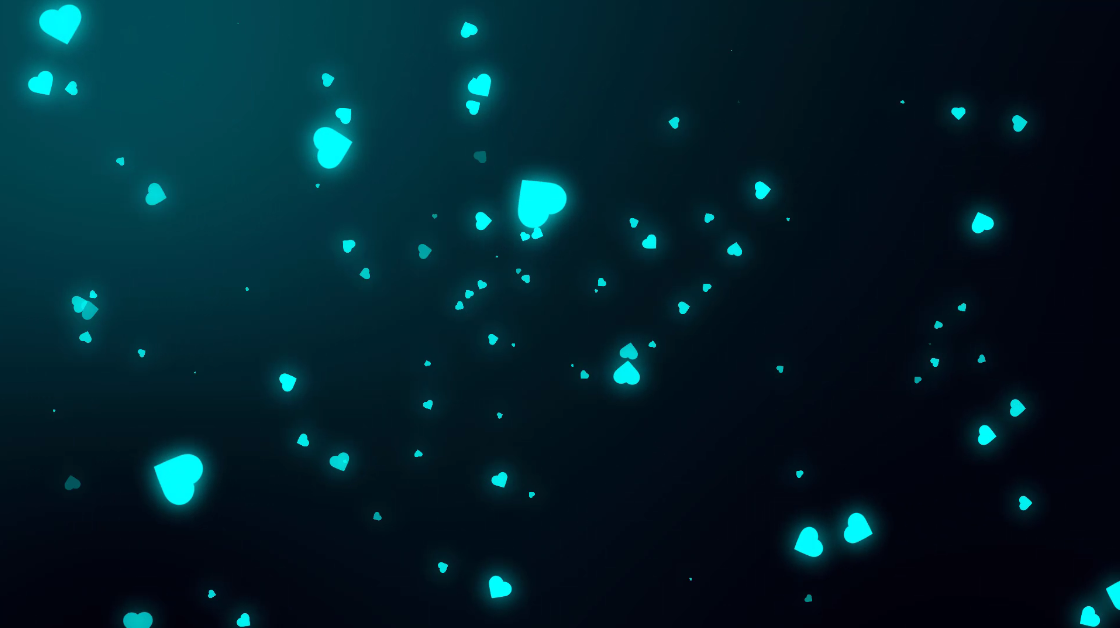 Amazing love particles effect animation video footage on black ...
