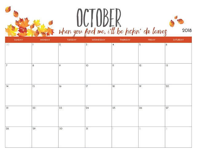 Download Free October Calendar 2018, October 2018 Calendar Template, Printable 2018 October Calendar, Download October 2018 Blank Calendar, Calendar October 2018 Printable