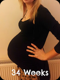 34 weeks pregnant, bump diary, second pregnancy, huge bump