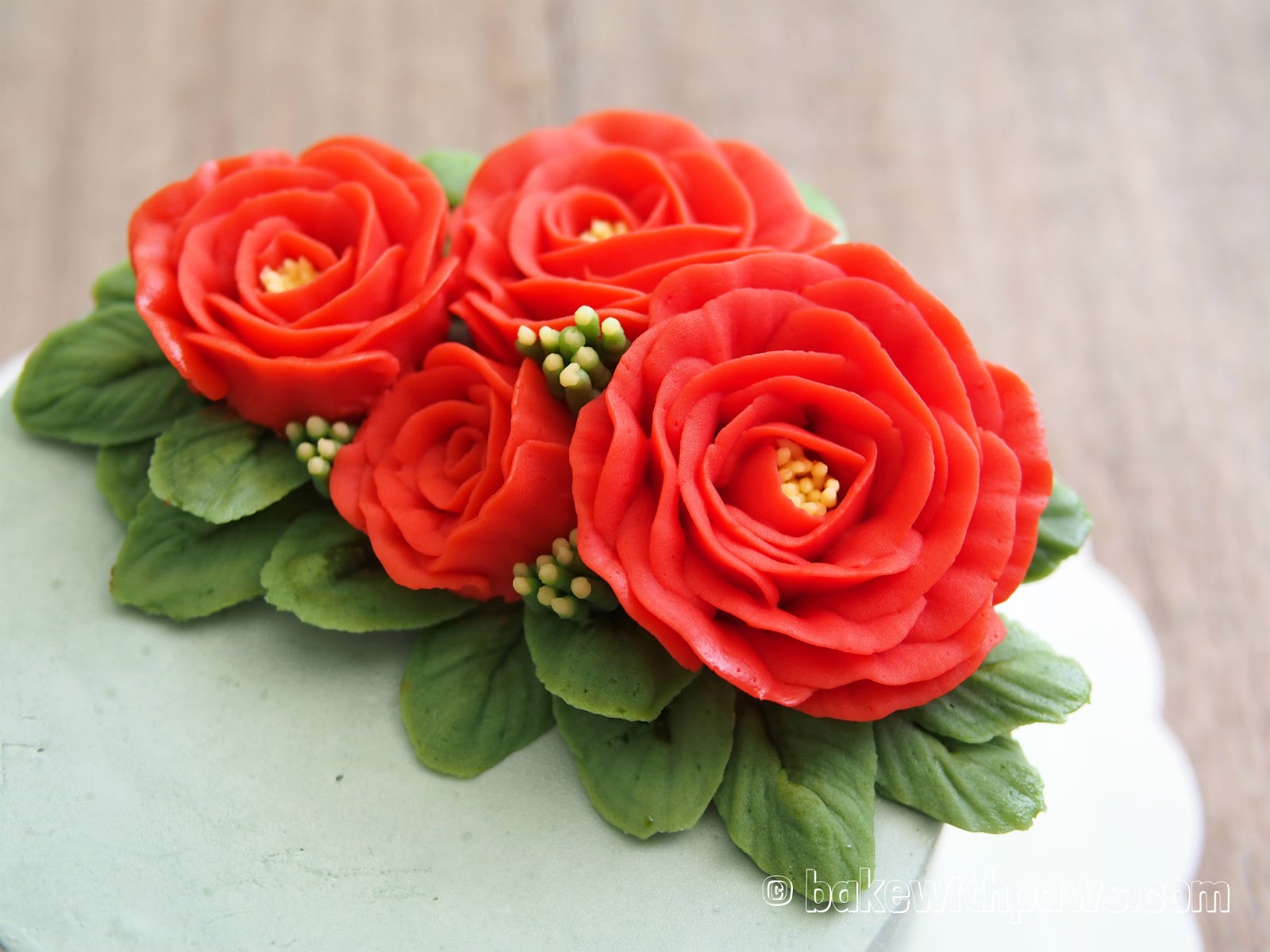 Korean Style Buttercream Flowers Cake 15 BAKE WITH PAWS