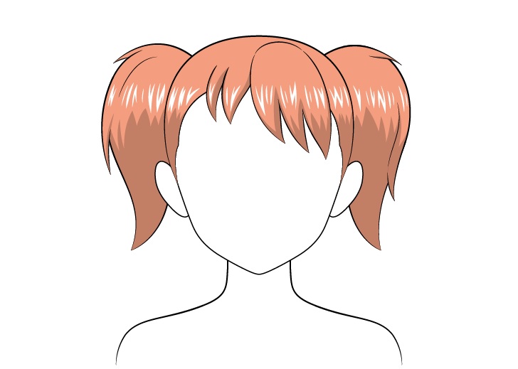 Gambar highlight rambut kuncir anime