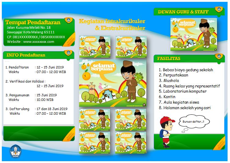 Contoh Brosur Ppdb Terbaru Mudah Diedit Word Elearning Web Guru