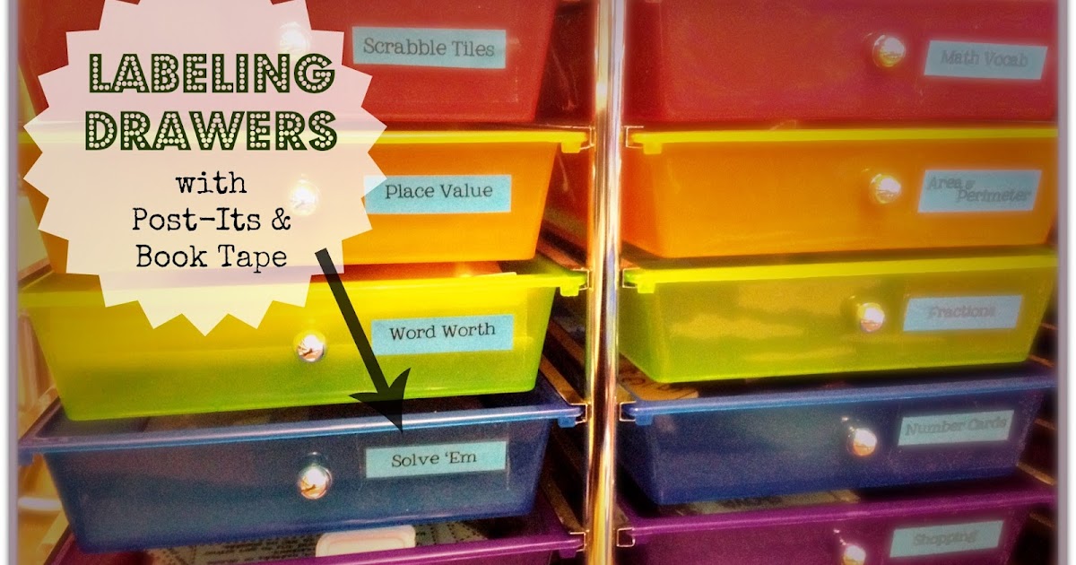 Labeling Plastic Drawers/Bins/Shelves the Easy Way! 3rd Grade Thoughts