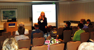 Rebecca presenting a workshop