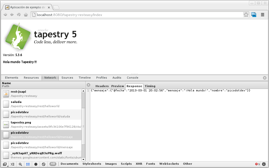 Integración de Apache Tapestry con RESTEasy El blog de pico.dev