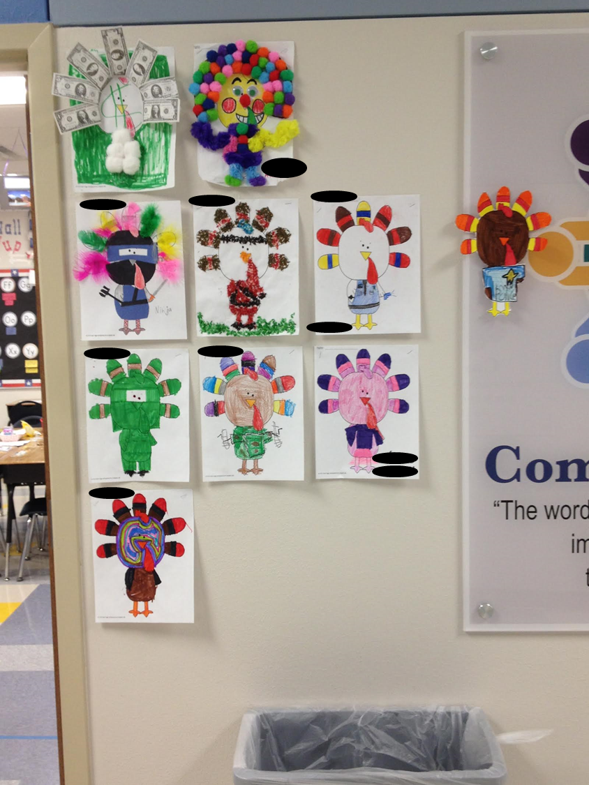 TurkeysBlackedOut december, a little turkey, and an elf on the shelf! - the teaching