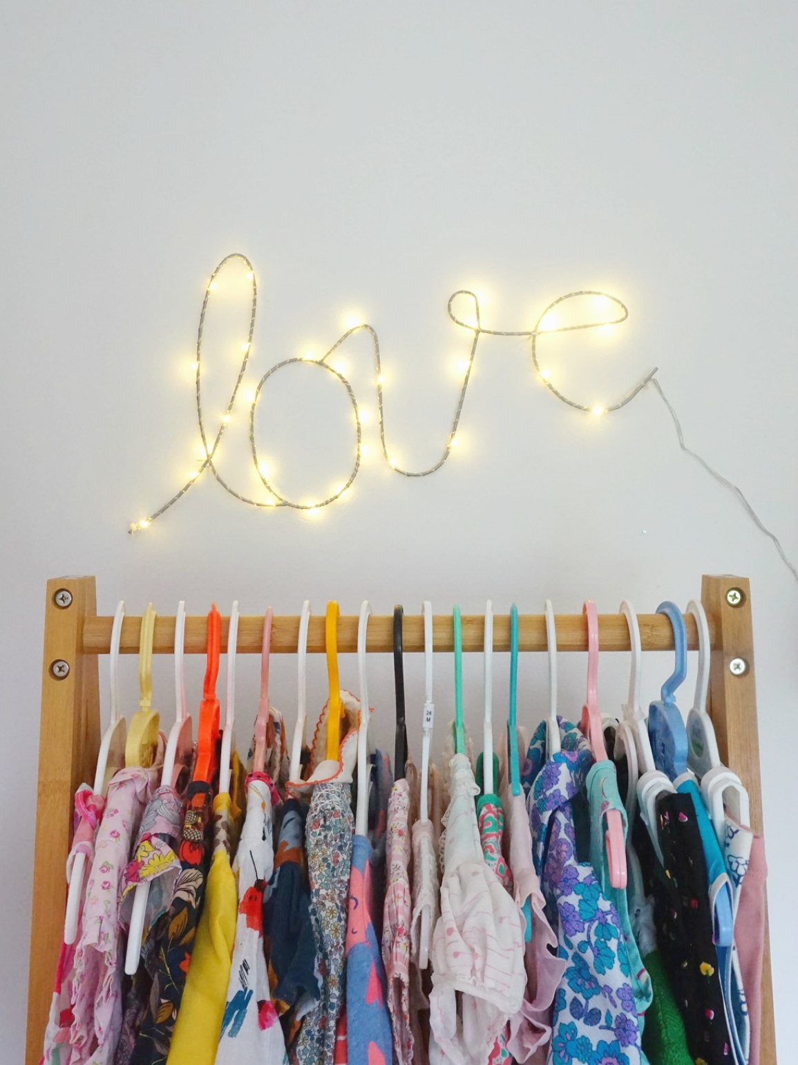 Room Reveal - Ada's Toddler Bedroom Love Wire Light