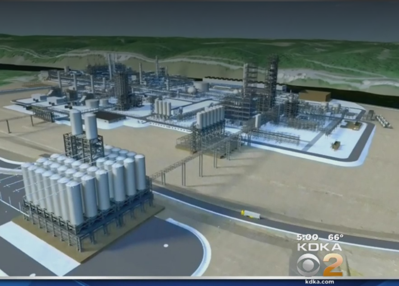 Towns and Nature Monaca, PA Shell building a polyethylene plant on