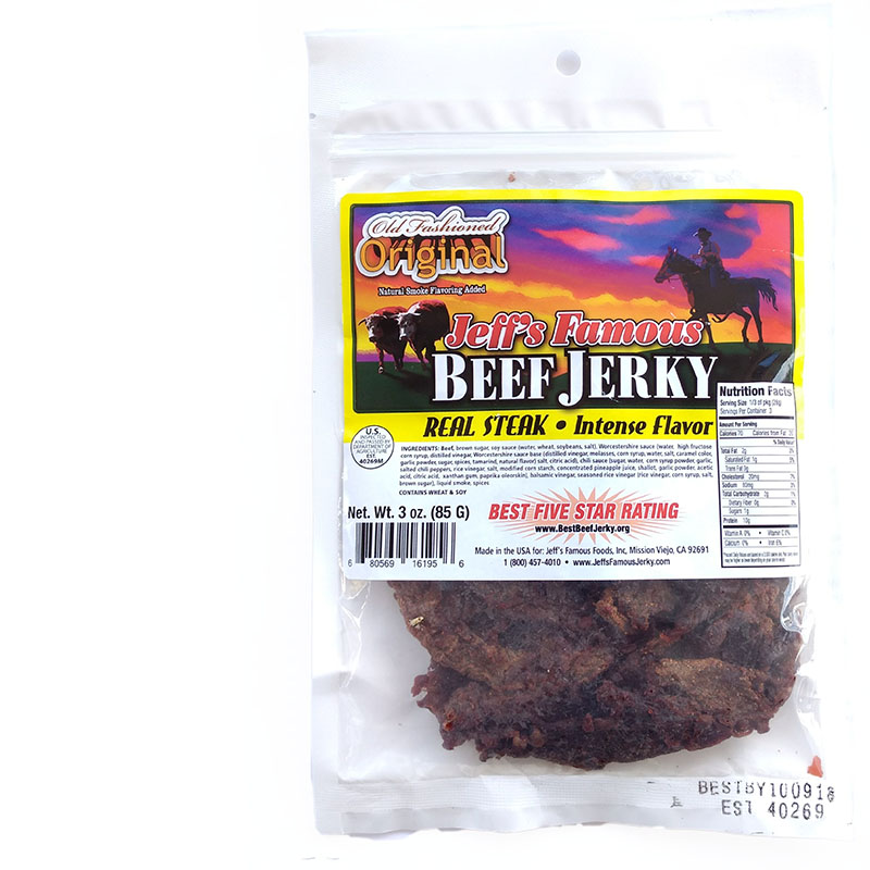 Jeff's Famous Jerky Original Beef Jerky Reviews