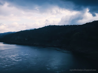 View Of Dams Reservoir Water Storage And The Hills In The Cloudy And Rainy Atmosphere At Ularan Village North Bali Indonesia