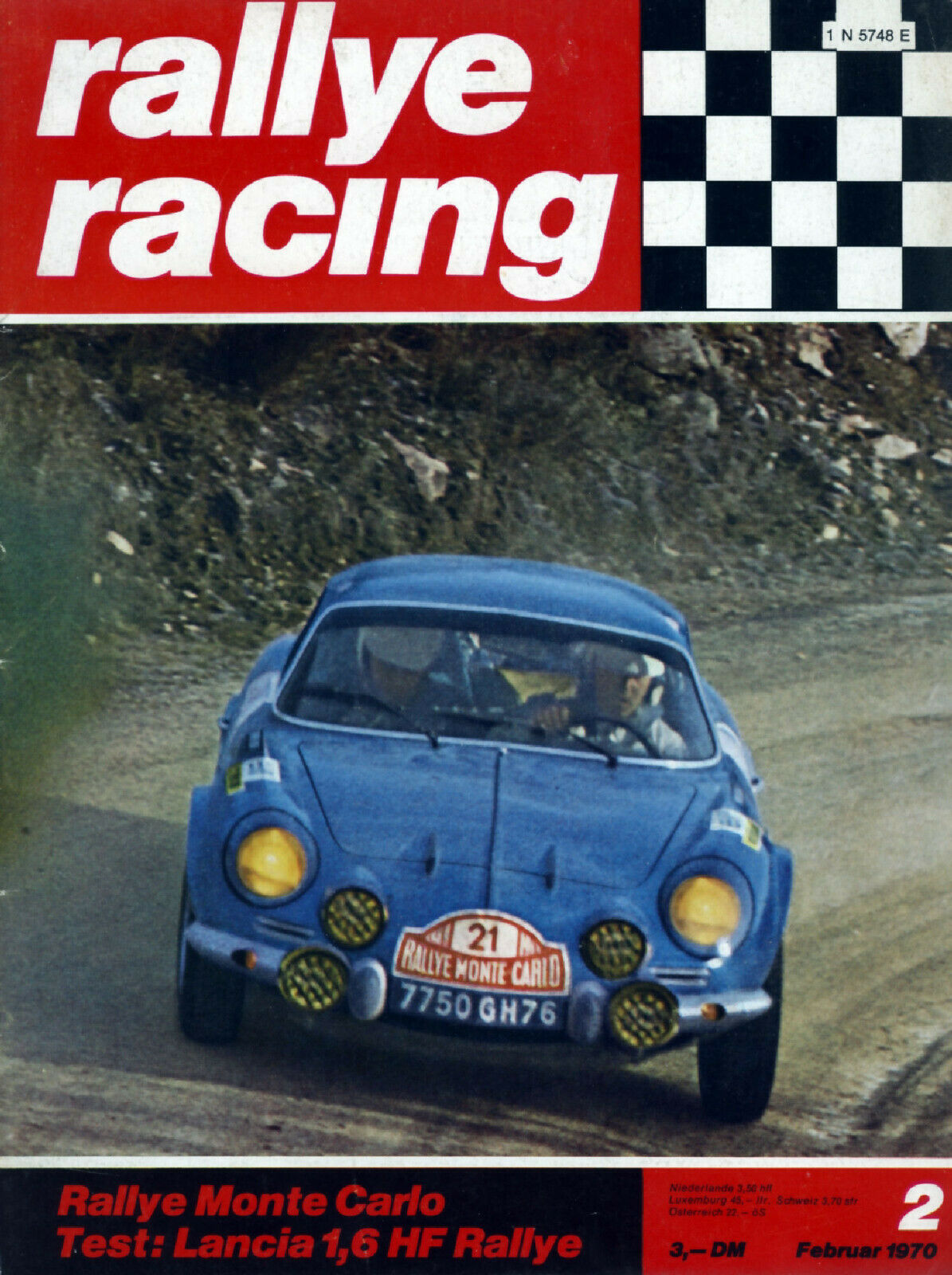 Alpine Portugal Revista Rallye Racing Fevereiro de 1970