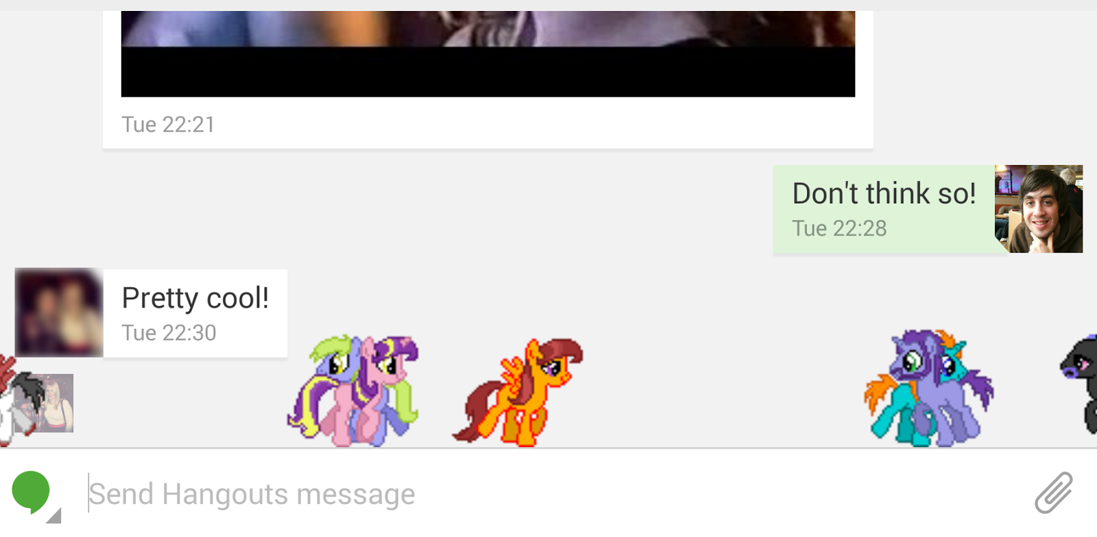 Ponies & angry mobs make their way into Hangouts 2.1 Google Plus Daily