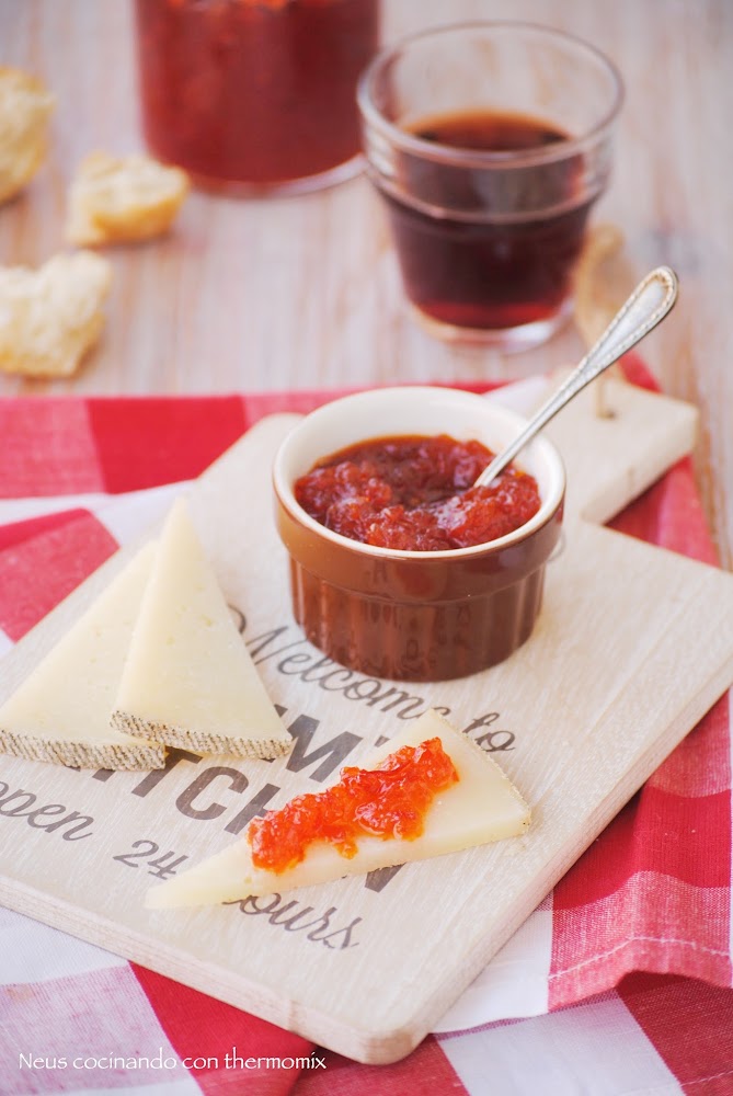 mermelada de pimientos rojos con thermomix