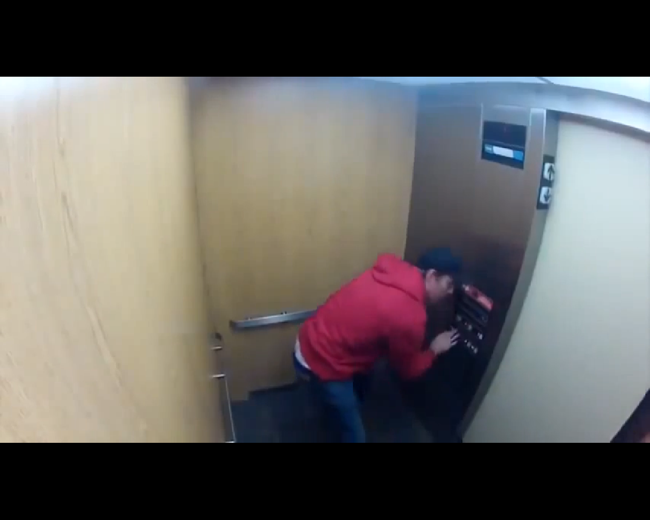 Scary elevator prank