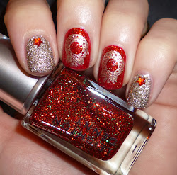 christmas nails wreath sparkle lou perfectly polished festive wreaths than gold