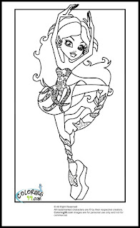 monster high class dance lagoona blue coloring pages