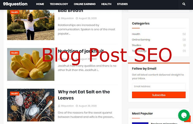 Post SEO blog post seo