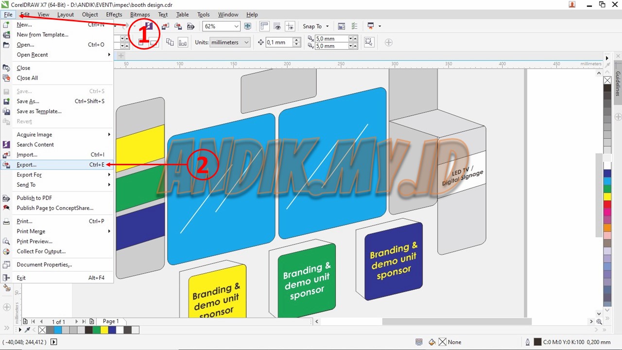 Cara Menyimpan Corel Draw Menjadi PDF | Corel To PDF - andik.my.id