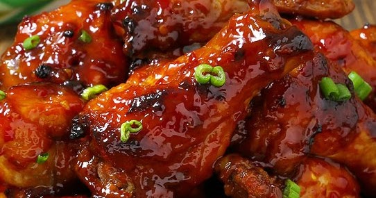 Slow Cooker Sweet and Spicy Barbecue Wings #dinner #meltinyourmouth