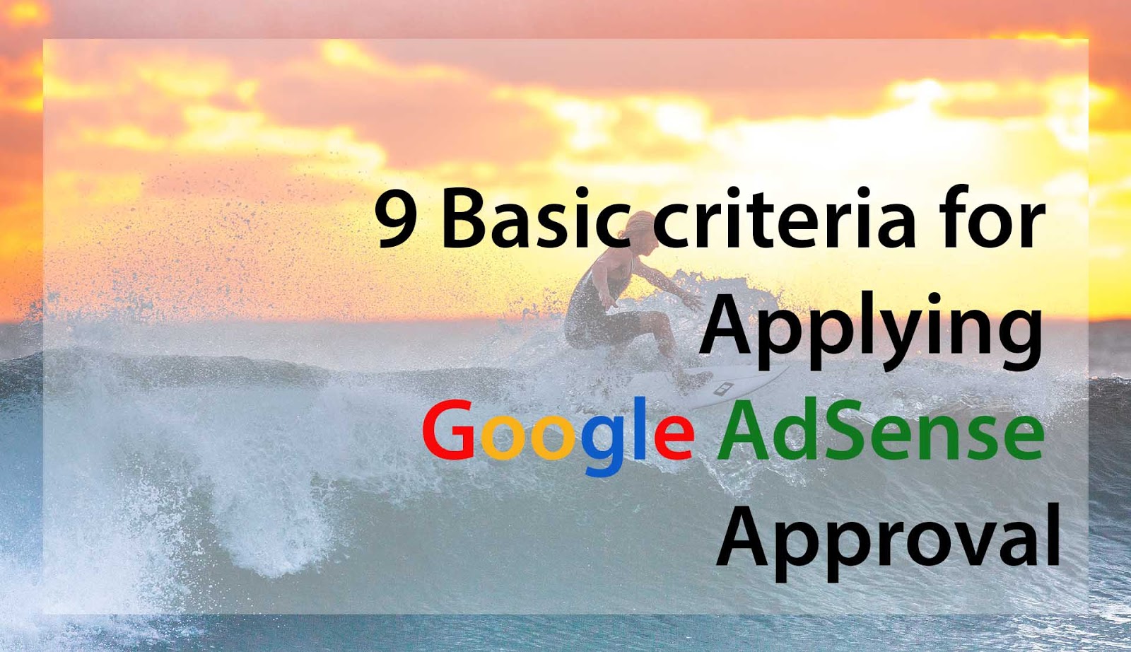 Applying Google AdSense Approval