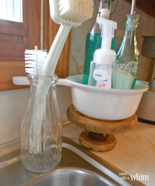 Vintage & Repurposed Kitchen Soap Station | Denise on a Whim
