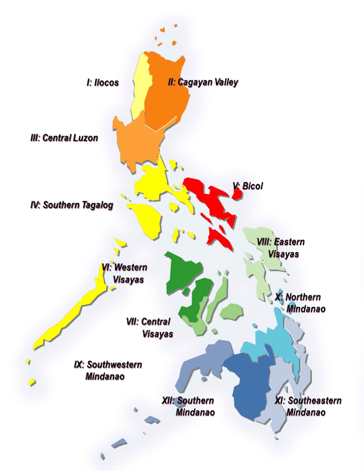 Regions Of The Philippines Philippine Map Philippine Province | My XXX ...