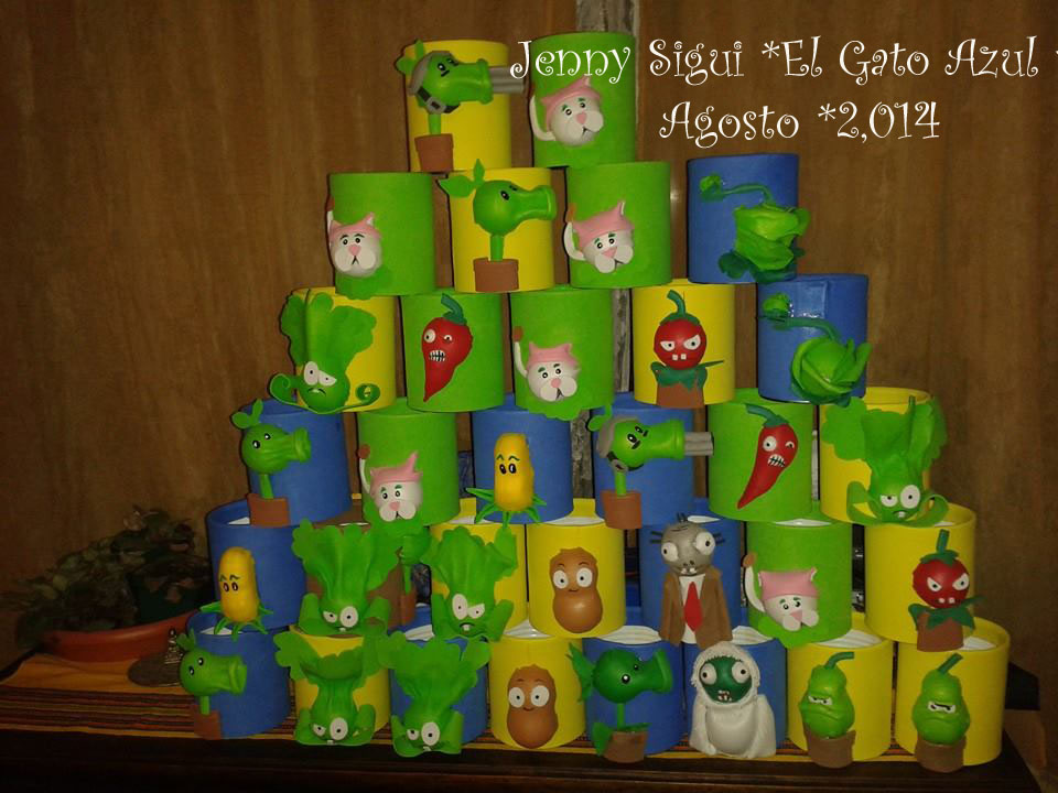 El Universo del Gato Azul Fiesta infantil temática Plants vrs Zombies