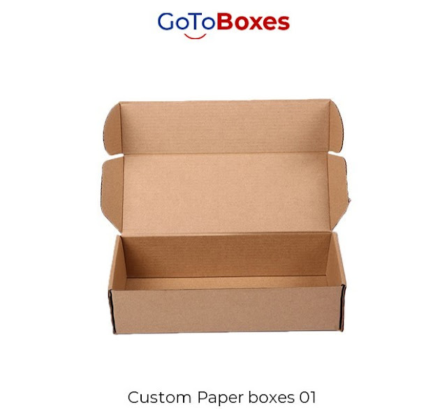 The illustration of Custom Paper Boxes is the source of protection, amusements and, happiness when you get at your desired choice and price. So don&rsquo;t wait and visit GoToBoxes and get free flat shipping of Paper Boxes.