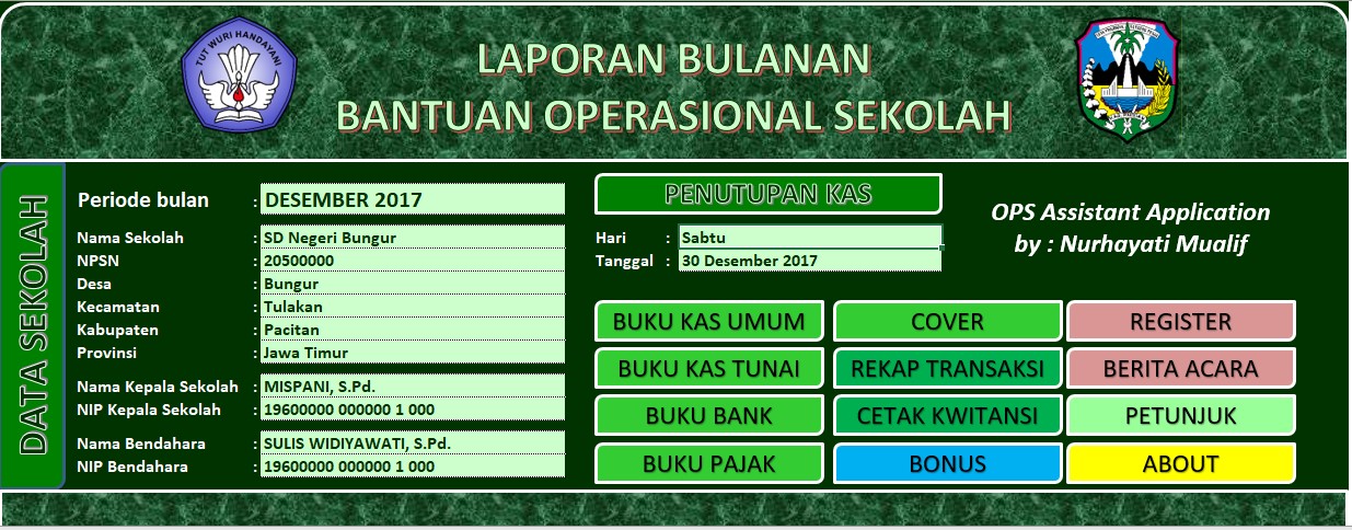 Administrasi Bulanan Bos Guru Belajar